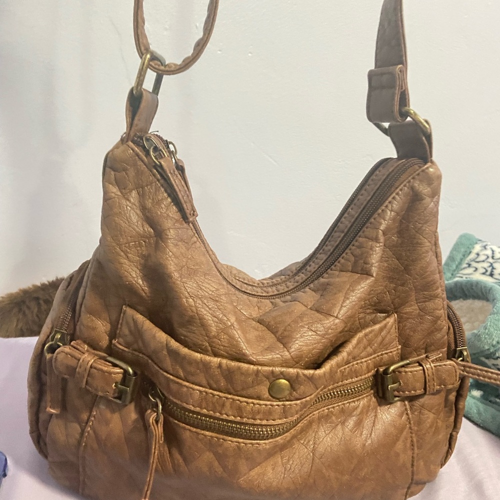 Brown Leather Shoulder Bag